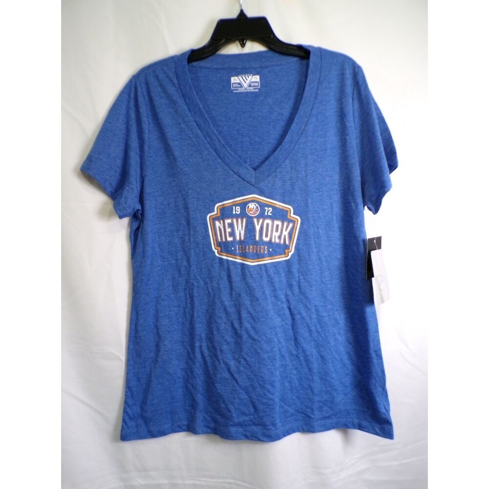 Levelwear New York Islanders Women's V Neck T-Shirt 2XL Blue